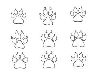 animal  paw print icons