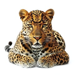 Obraz premium Leopard isolated on white background.