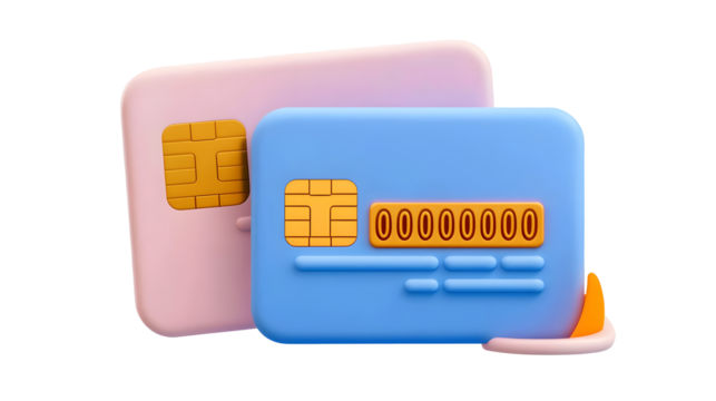 Sleek Digital Credit Cards with Contactless Payment Icon for Futuristic Fintech Branding and E commerce Visuals  Glossy Rounded Edges and High tech Aesthetic Enhance the Professional