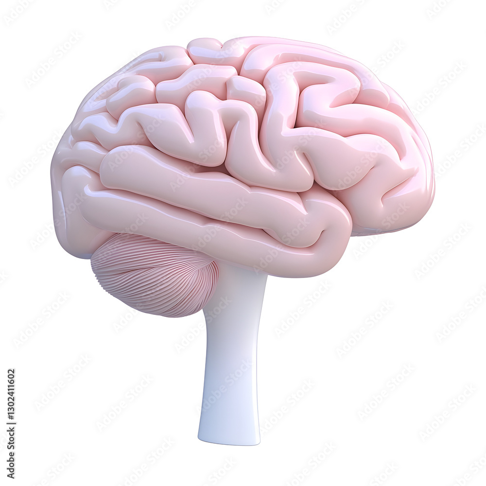 Aufkleber highly detailed and anatomically accurate 3d rendered model of the human brain featuring the cerebra