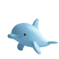 Fototapeta premium Cute Dolphin Cartoon for Ocean Background.
