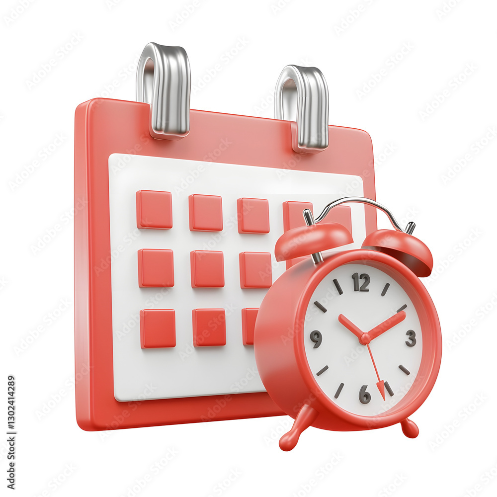 Aufkleber a 3d rendered desk calendar with a minimalistic red and white color scheme the calendar is bound by 