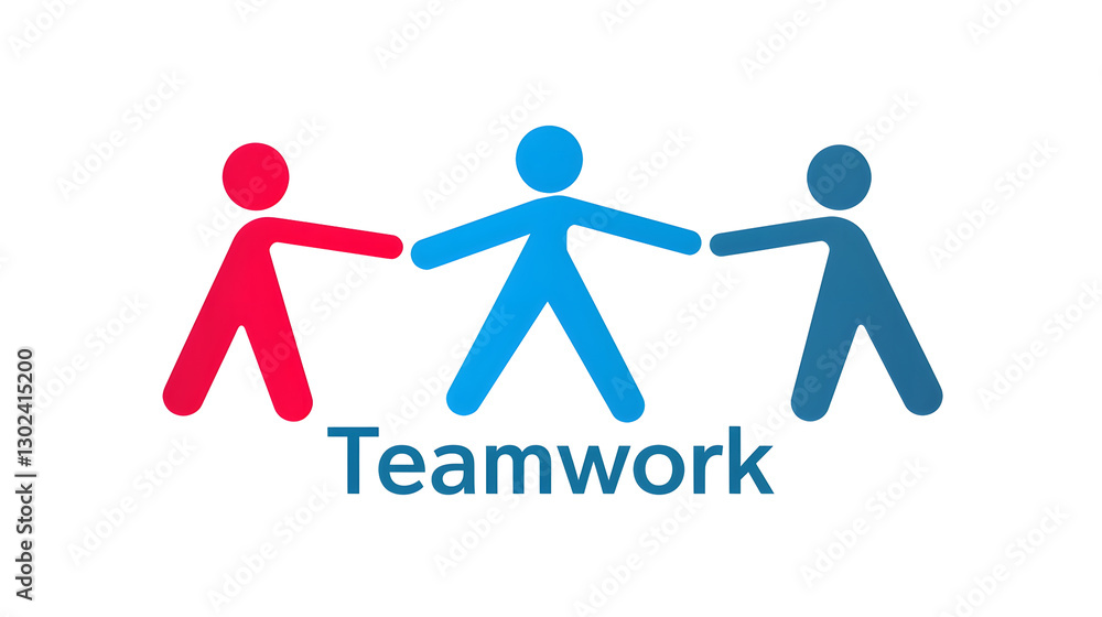 Poster sleek and modern teamwork icon showcasing interconnected abstract human figures forming a dynamic lo