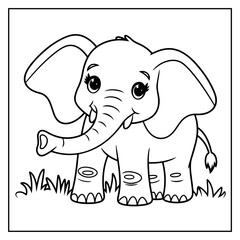 Obraz premium Bold and Easy Coloring Pages for Kids