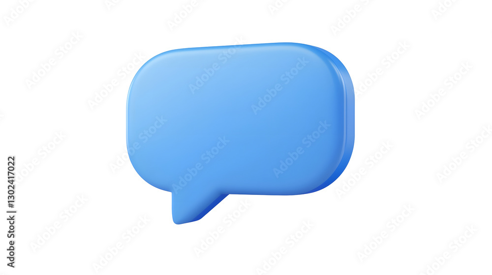Poster sleek 3d rendered blue icon symbolizing digital communication audience engagement and social media a