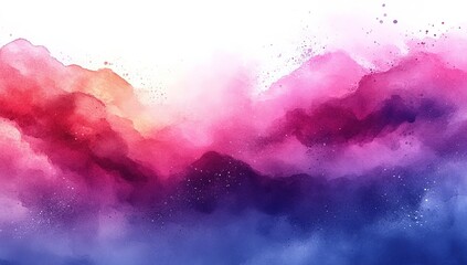 Fototapeta premium Abstract Watercolor Background Pink, Purple, Blue Gradient Texture