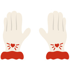 Fototapeta premium Cute Winter Gloves Illustration Set