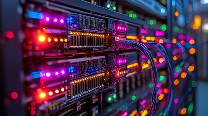 Naklejka premium Quantum Computing Server Room