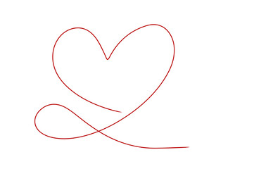 Fototapeta premium Heart, love, romance or Valentine's Day Heart isolated on white background. Love icon. Valentine's Day sign or symbol. Vector illustration red heart love symbol