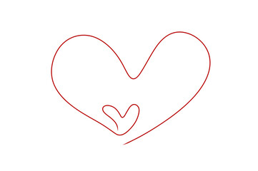 Heart, love, romance or Valentine's Day Heart isolated on white background. Love icon. Valentine's Day sign or symbol. Vector illustration red heart love symbol