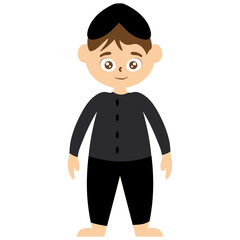 Traditional Indonesian Costume Illustration Set