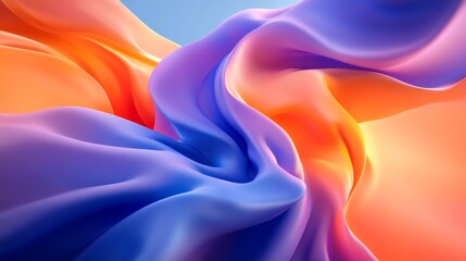 Obraz premium Entrancing abstract fluid shapes in vivid prismatic colors, creating a dreamlike and mind-expanding aesthetic with dynamic, shimmering, and amorphous visual patterns