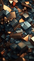 Abstract Metallic Fragmentation: A Kaleidoscope of Broken Cubes