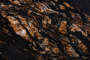 Black Magma granite texture, awesome background in natural tone.
