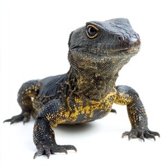 Fototapeta premium Monitor Lizard isolated on white background.