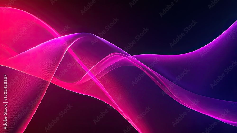 Poster d glowing abstract lines intertwining in space, with smooth transitions and plenty of room for desig