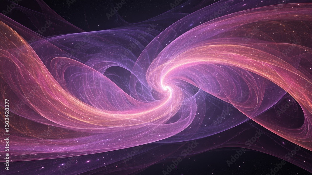 Aufkleber d glowing abstract lines intertwining in space, with smooth transitions and plenty of room for desig