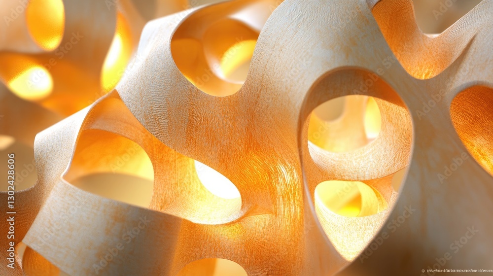 Poster d lights forming a web-like pattern, glowing softly in motion, with ample empty space for text or cr