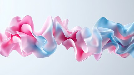 Naklejka premium Abstract floating D polygons in motion, changing colors as they twist and turn, leaving space for design elements.