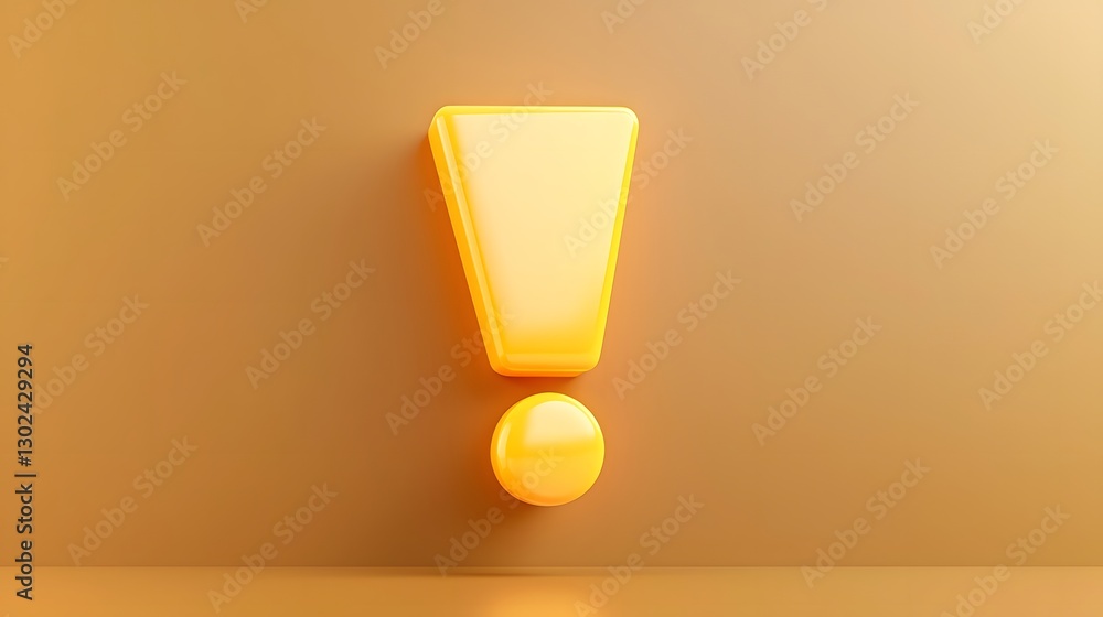 Leinwandbilder glowing 3d blue exclamation mark symbol on dark alert background representing caution and warning wi