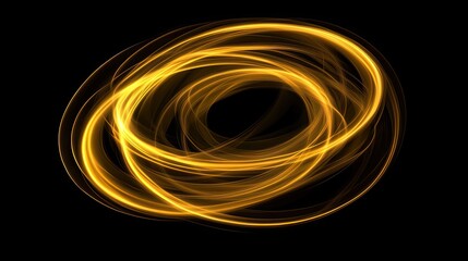 Abstract swirling fire effect, creating glowing shapes that radiate against a contrasting dark space.