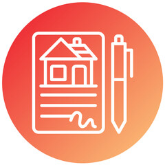 Fototapeta premium Vector Design House Contract Icon Style