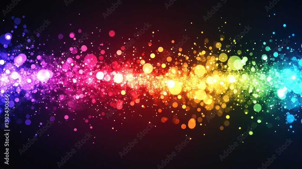 Poster a burst of motion lights in vibrant colors, creating an energetic blur that fades into empty space p