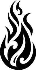 Fototapeta premium Flame Icons – Fire Symbol Silhouettes for Design and Branding