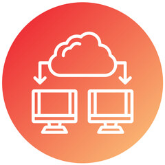 Vector Design Cloud computing Icon Style