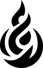 Fototapeta premium Flame Icons – Fire Symbol Silhouettes for Design and Branding