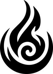 Obraz premium Flame Icons – Fire Symbol Silhouettes for Design and Branding