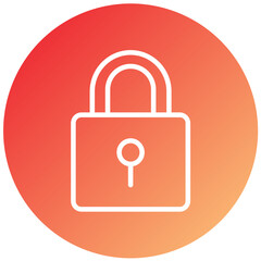 Vector Design Locked Icon Style