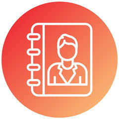 Vector Design Contact Book Icon Style