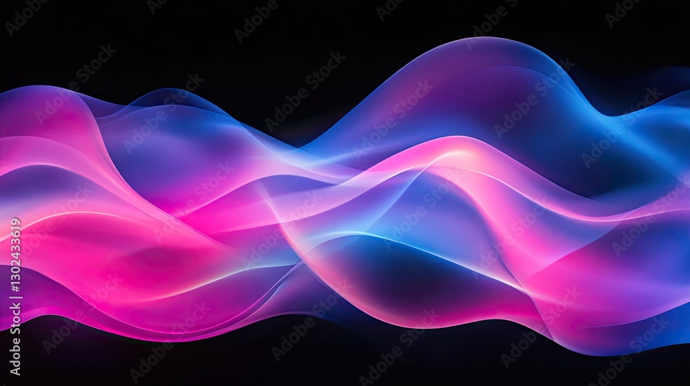 Aufkleber a glowing blur of motion light sweeping across the dark frame, creating an energetic flow of colors 