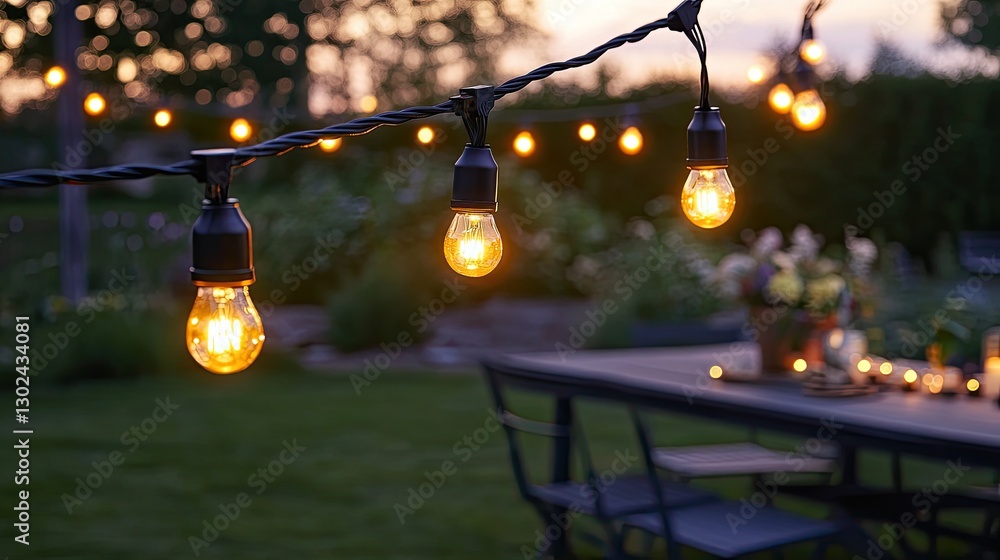 Poster a golden bokeh effect of softly glowing string lights, creating a dreamy ambiance.