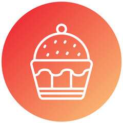 Vector Design Cupcake Icon Style