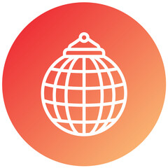 Vector Design Disco Ball Icon Style