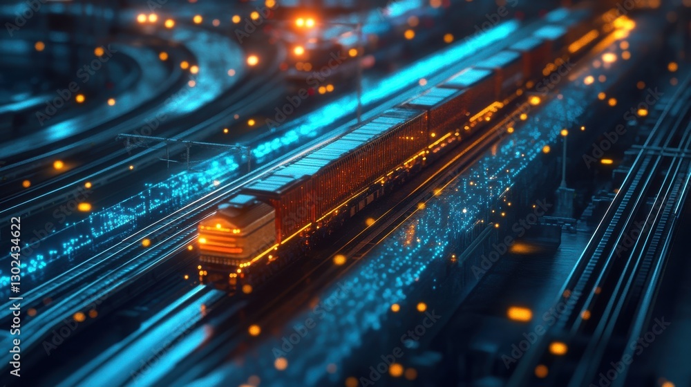Poster a seamless intermodal transportation network optimizing supply chain efficiency and connectivity.