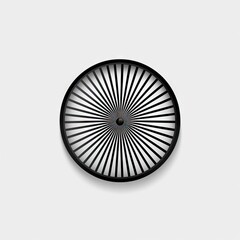 Minimalistic Bicycle Wheel on White Background