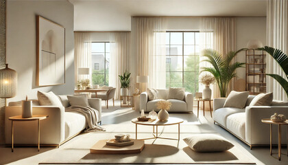 広いゆったりとしたリビングルーム