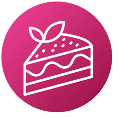 Vector Design Cake Slice Icon Style