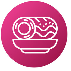 Vector Design Roll Cake Icon Style