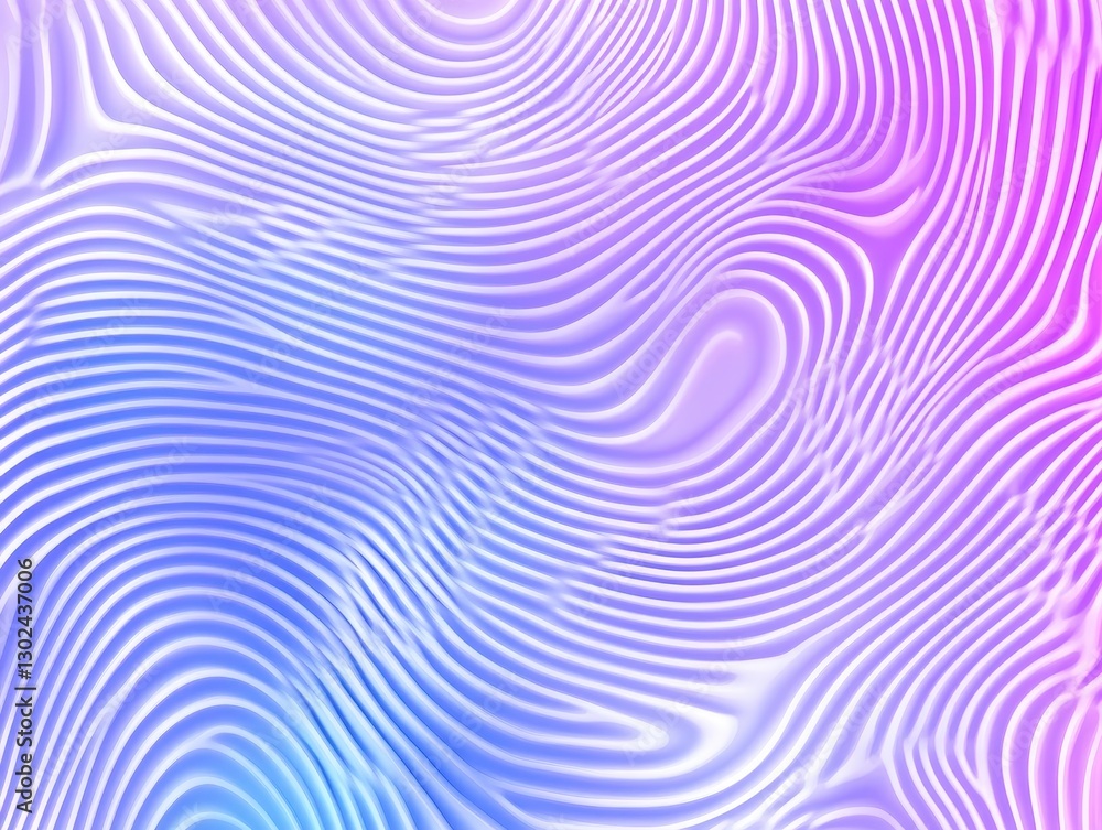 Poster abstract wavy patterns in pastel colors creating a soothing visual effect