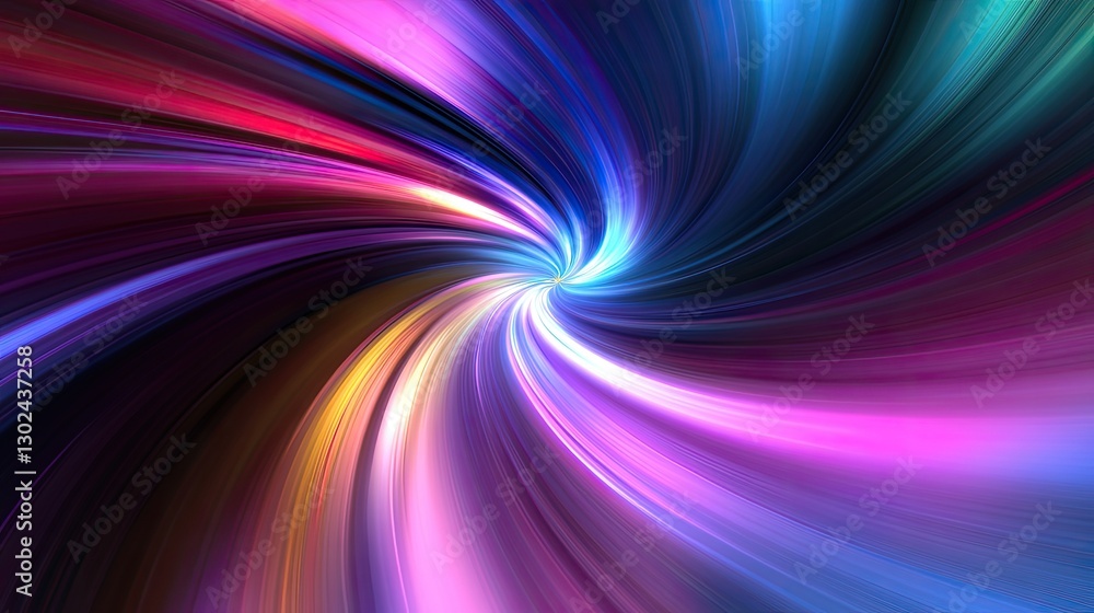 Poster a soft, colorful glow spreading outwards in a gentle circular shape, with plenty of space to add tex