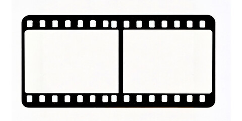 Obraz premium Blank Film Strip with Empty Frames on White Background