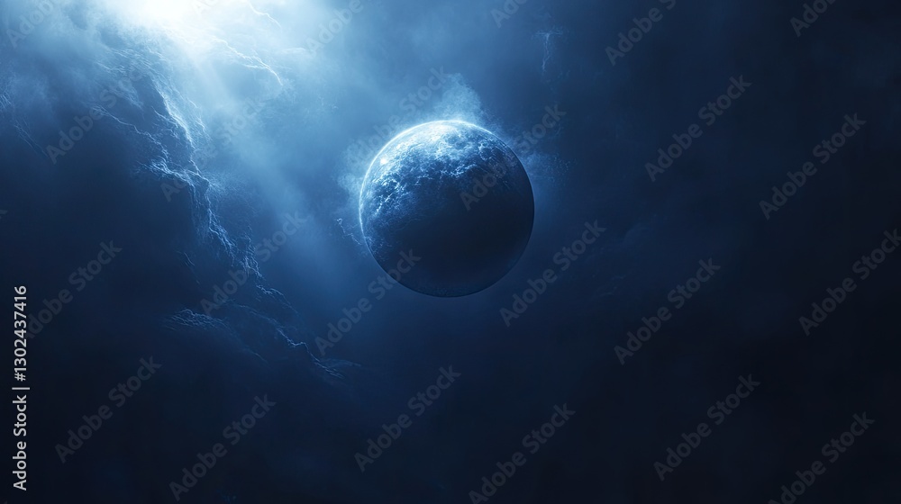 Poster a soft, glowing orb of light floating in the darkness, with soft rays of light radiating outward, cr