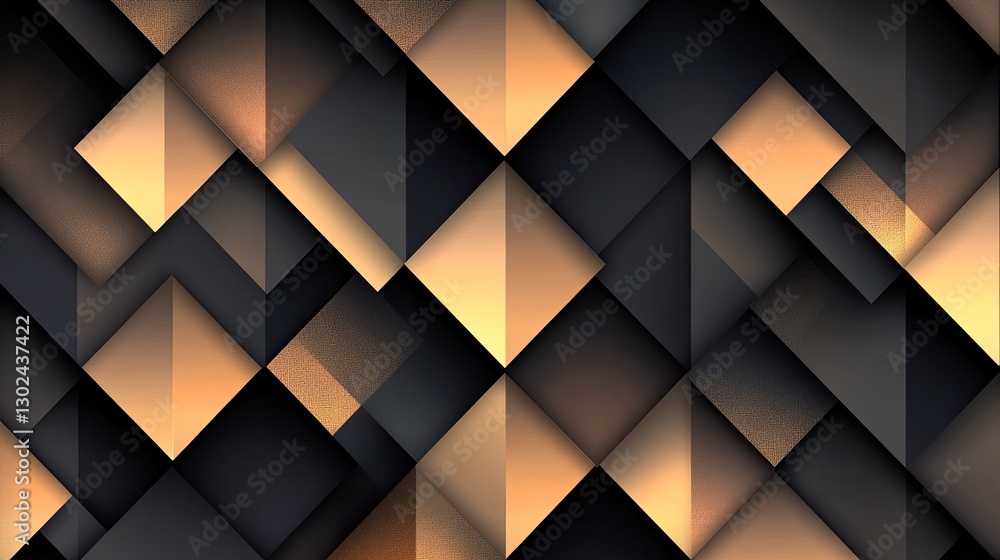 Poster a soft glow illuminating a geometric pattern, with a dark background offering ample space for creati