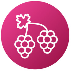 Vector Design Grapes Icon Style