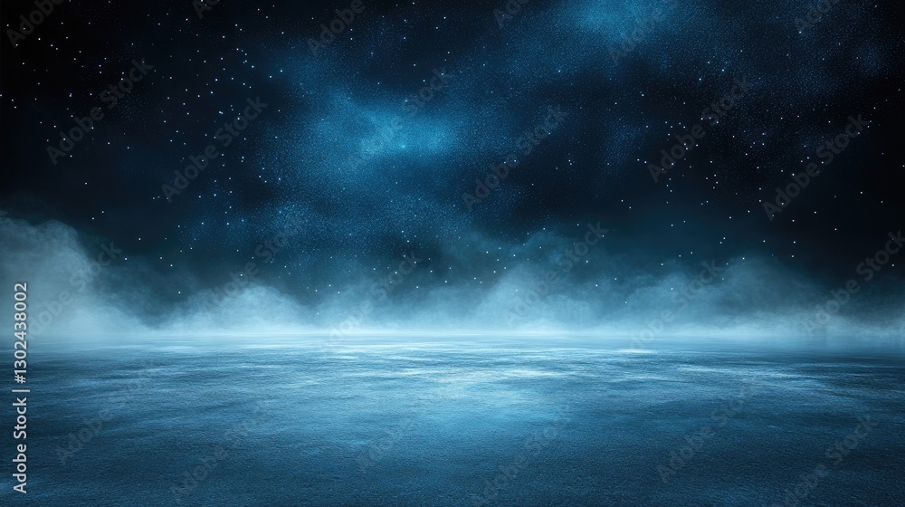 Poster a subtle light glimmering in the center of the frame, casting a soft glow across the surface with sp