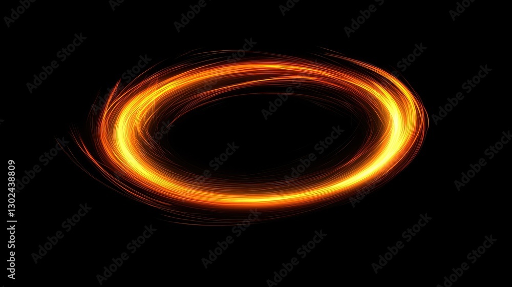 Poster circular motion light streaks creating a swirling effect in the frame with a vibrant gradient and em